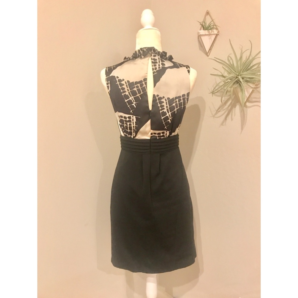 Max & Cleo Ruffle black & white silky blouse dress - Picture 2 of 4